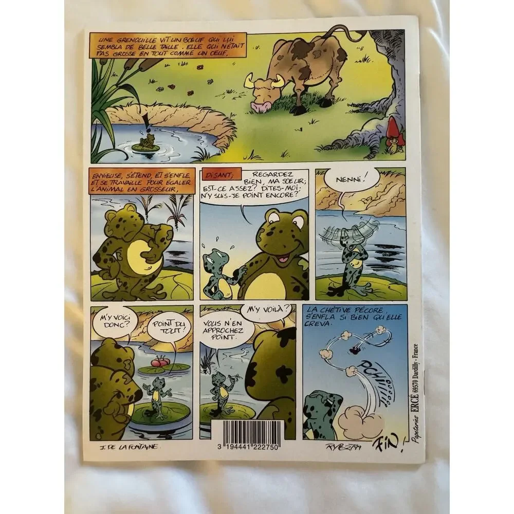 Les Fables de La Fontaine La Grenouille Notebook Stationery Notebook New French